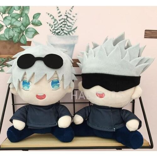 Anime Jujutsu Kaisen Soft Plush Stuffed Doll Pillow Plushie Toy Gojou Satoru Fushiguro Megumi Pillow Cute 18cm