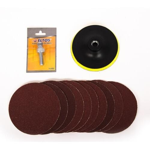 Aegean Arge 12'li Velcro Sanding Set Drill With Bracket