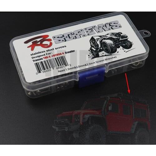 Rc Tool Stainless Steel Hex Screw Nut Set Screw Box for TRAXXAS TRX4 Bronco Defender Full range compatible Accessories