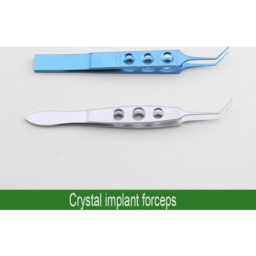 Crystal implant tweezers soft Huff tweezers dovetail tweezers round head tweezers titanium alloy stainless steel 11cm