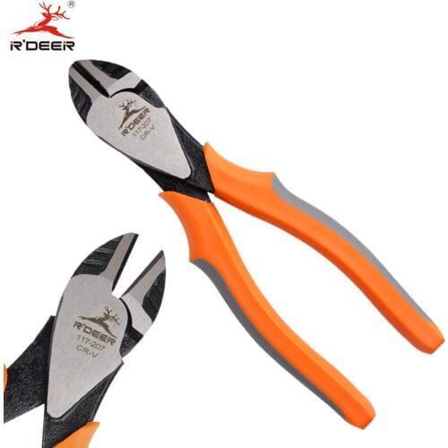 R'DEER Wire Cutter 7"175mm Cutting pliers CRV Electrician Cable Cutter Alicate Cutting Tools