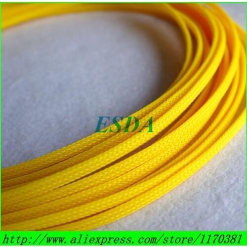 10 Meters 4mm Braided PET Expandable Auto Wire Cable Gland Sleeves Sleeving High Density Sheathing