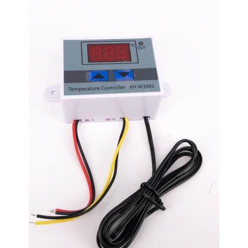 12V/ 24V/ 220V W3001 Digital LED Temperature Controller 10A Thermostat Control Switch Probe XH-W3001