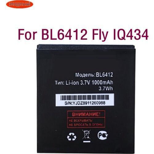 High quality Replacement Li-ion External battery Authentic BL6412 1000mAh For Fly IQ434 IQ 434 era nano 5 Accumulator BL 6412