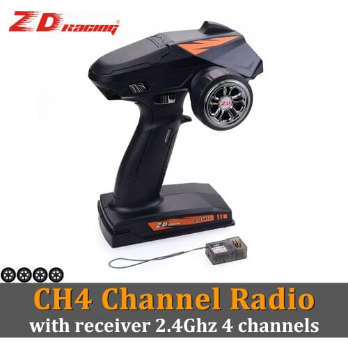 ZD CH4 Channel Radio Transmitter Digital Response Control System 2.4GH Remote Control Receiver GYRO for RC Car Boat Tank Traxxas