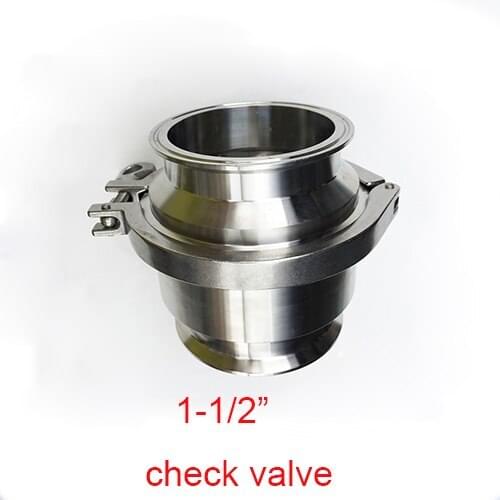 1.5", SUS304 Stainless Steel Sanitary Clamp Type Check Valve