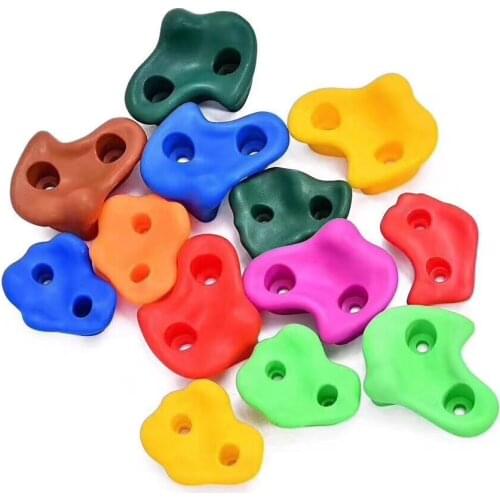 10Pcs/Set Kids Colorful Rock Climbing Stones Toys Fitness Hardware bauble Hand Hold Grip Kit Playground Plaything