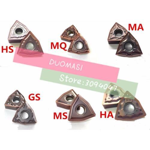 10PCS WNMG080404 / WNMG080408 HA/MA/MQ/GS CNC Carbide Inserts,Lathe Tool,Used to stainless steel and steel For MWLNR/WWLNR