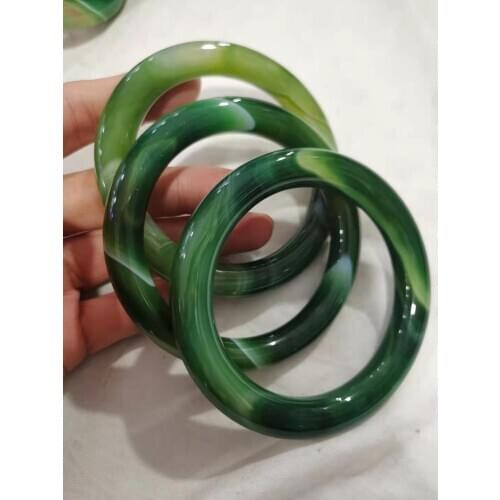 2020 100% real green jade bangle round bracelets natural handmade jade bracelets green jade bangles bracelet for women