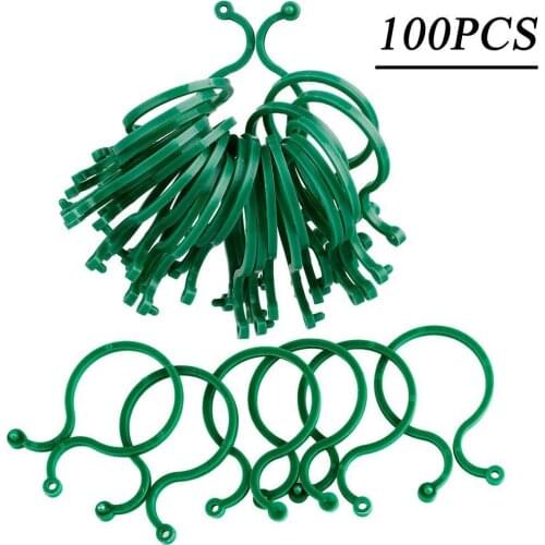 50/100PCS Plant Support Garden Clips Trellis for Hanging Vine Vegetable Tomato Flower Plant Stand Rattan Clip Greenhouse Supplie