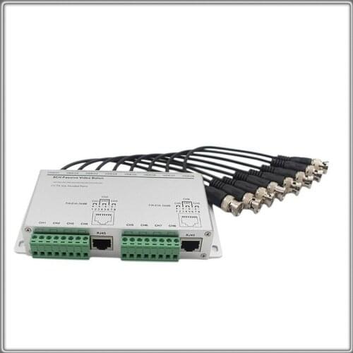 8CH HD CVI/TVI/AHD Passive Transceiver 8Channels Video Balun Adapter Transmitter BNC to UTP Cat5/5e/6 Cable 720P 1080P