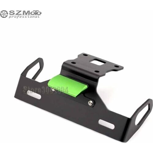 License Plate Holder frame LED Light For KAWASAKI Z125 2015-2018 2017 Motorcycle Tail Tidy Fender Eliminator Registration green