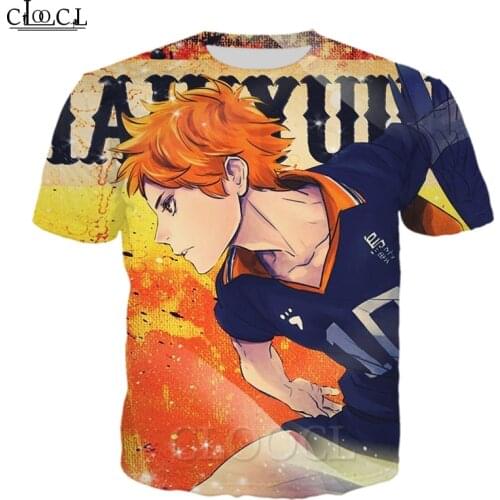 HX Anime Haikyuu Volleyball Junior 3D Print Men T Shirt Casual Tops T-Shirt for Girl Women Oversized Fashion Tee Drop Shipping