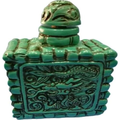 China Turquoise carved dragon old Beijing snuff bottles