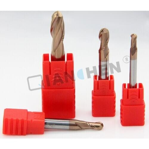 R4X150L R5X100L Tungsten Steel End Mills Ball Nose Head Milling Cutters With HRC55 Spiral Bit Milling Cutter Tools Router bits