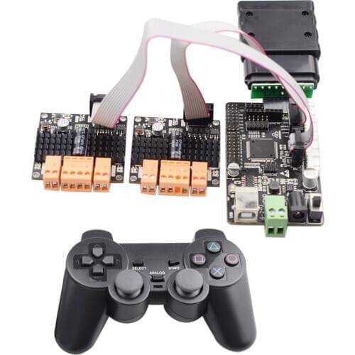 PS2 Handle Controller 9-24V 2/4 Channel High Power DC Motor Drive Kit PWM Adjust Speed with Arduino TB6612 Board Smart Car