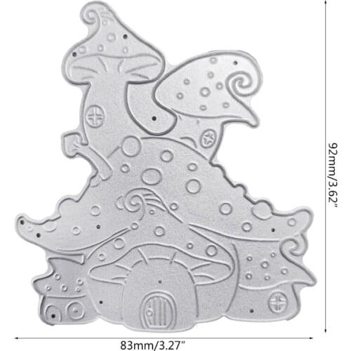 Mushroom House Metal Cutting Dies Stencil Scrapbooking DIY Album Stamp Paper Card Mold Embossing Decoration H55A