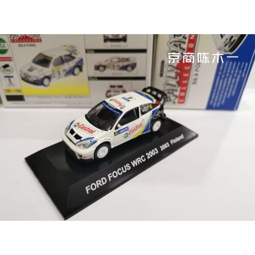 KYOSHO 1/64 FORD Focus WRC 2003 FINLAND #4 Collect die casting alloy trolley model