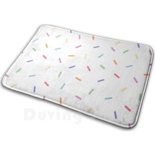 Rainbow Candy Sprinkles Soft Non-Slip Mat Rug Carpet Cushion Rainbow Candy Sprinkles Cute Kawaii Fun Pastel Colors