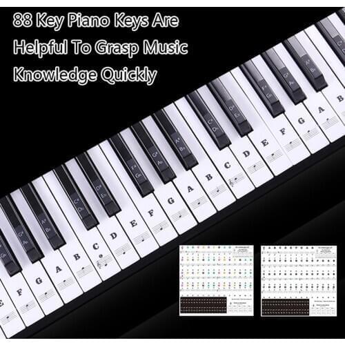 54 61 88 Keys Electronic Piano Keyboard Sound Name Stickers Key Sticker Piano Stave Music Decal Label Note Sticker