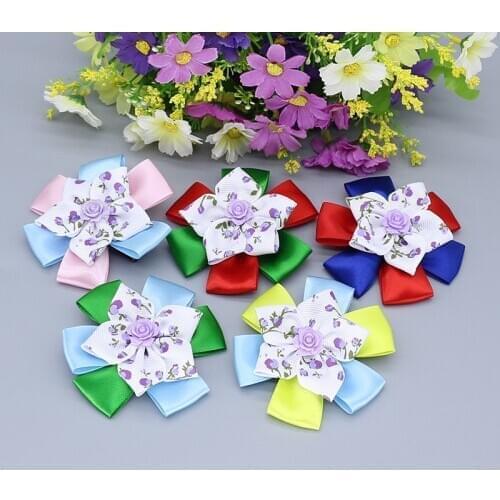 Wholesale korean hair clips headwear cute spinki do wlosow Barrettes girls silk hairpins kids Hair Accessories D14-1