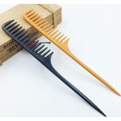 1 Pc 2 Colors Professional Tip Tail Comb for Salon Barber Section Hair Brush Hairdressing Tool DIY Hair Wide Teeth Combs