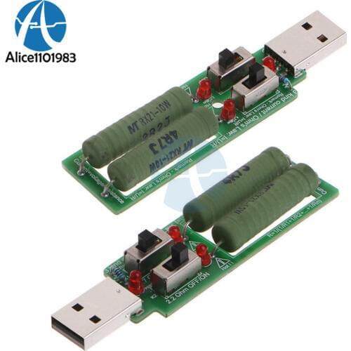 Resistor USB DC Electronic Load Adjustable Switch 3V 5V 1A Current 2A 3A Battery Capacity Discharge Voltage Tester Resistance