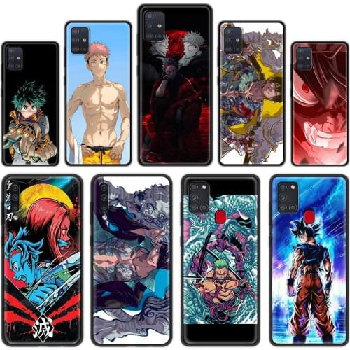 Silicone Cover for Samsung Galaxy A32 A52 A72 4G A12 A21S A51 A71 5G A21 EU A31 A41 Luxury Phone Case Shell Anime