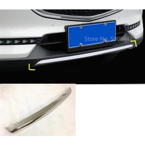 For Mazda CX-5 CX5 2017 2018 2019 2020 Car Protection Bumper Stainless Steel Engine Trim Front Bottom Grid Grille Hoods Edge