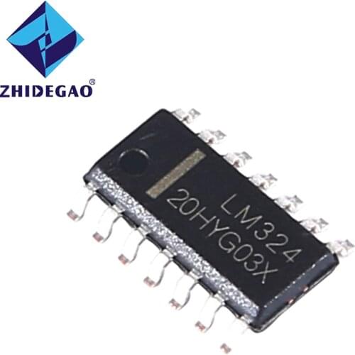 ZHIDEGAO 10PCS LM324 LM324D SOP14 LM324DR SMD New and Original IC Chipset