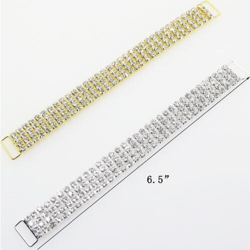 ZMASEY New 2Pcs/Lot 6.5"Chain Connectors Crystal Swimming Rhinestones Bikini Buckles Decoration Crafts DIY Sewing Accessories