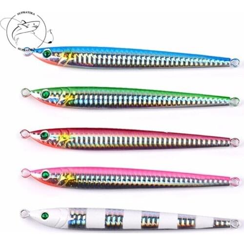 1Pcs 7g/10g/17g/40g/60g Metal Jigging Lead Alloy Fishing Lure Artificial Sea Fishing Paillette Wobbler Hard Baits