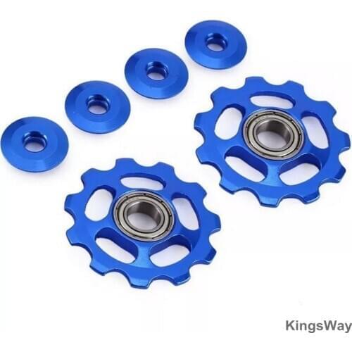 2PCS 11T MTB Bicycle Rear Derailleur Jockey Wheel Bearing Guide Roller Ultralight