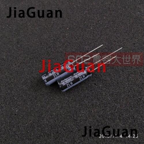 20PCS NEW RUBYCON ZLH 16V1000UF 8x20mm 105 degrees 1000UF/16V high frequency low resistance and long life zlh1000uf 16V
