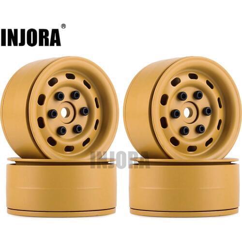 4PCS Metal 1.9" Beadlock Wheel Rim for 1/10 RC Rock Crawler Traxxas TRX-4 D90 D110 Defender Axial SCX10 90046 90047
