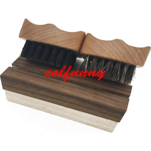 500pcs/lot Fast Shipping Customized Natural Round Beech Wood Wild Boar Bristles Beard Brush Size:6.5*3.6cm