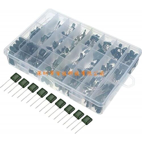 660pcs 24 kinds of 100v boxed polyester polyester film capacitor kit with box