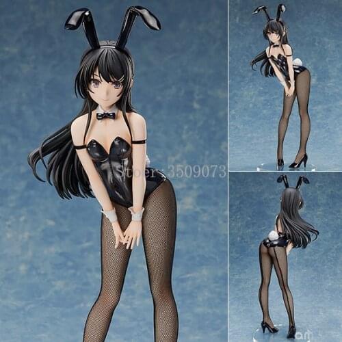 Anime Figure Rascal Does Not Dream of Bunny Girl Mai Sakurajima Action Figure Sexy Bunny Girl Figurine Model Doll Gift