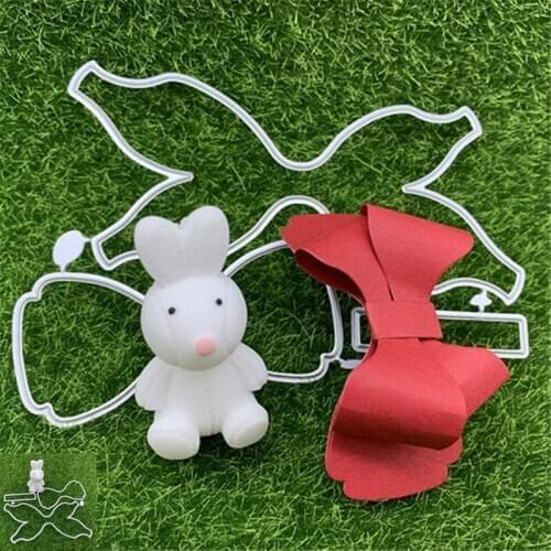 Bowknot Holiday Decoration Banquet Clothes Bow Tie Clothes Decoration Hand Embossed DIY Album Greeting Card Scrapbook Metal Cutt