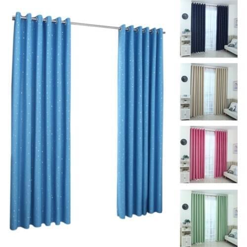 Shiny Stars Children Curtains For Kids Boy Girl Bedroom Living Room Blackout Cortinas Custom Made Drapes