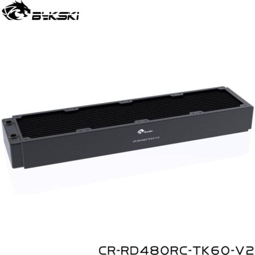 Bykski G1/4"x2 WaterCooling 480mm Copper Radiator,60mm Thickness For Computer Heat Dissipation,M3 Screws,CR-RD480RC-TK60-V2