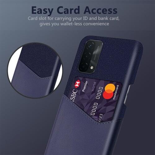 Febric Card Holder Cover For OPPO A93 A94 A54 A55 5G A74 4G Funda Cloth Texture Antiskid Case For Oppo A 74 54 55 94 93 5G Coque