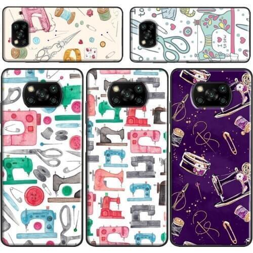 Vintage Sewing Machines Case For Xiaomi Poco X3 F2 Pro Case For Redmi Note 9 8 Pro 7 A 8T 9S 9C Mi Note 10 Lite