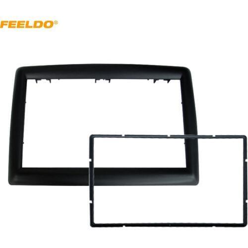 FEELDO Car Stereo CD DVD Radio Fascia Plate Panel Frame For Renault Megane 2009 2-Din Dash Installation Mount Kit #HQ5212