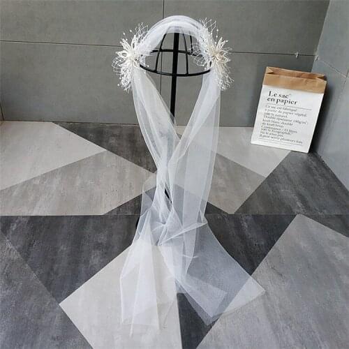 Bride Handmade Headdress, Veil, Hair Band, Hair Clip, Free Combination Hair Accessories, Beaded Flowers, Wedding Accessories