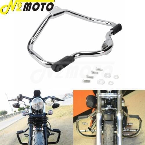 Chrome Motorcycle Engine Guard Highway Crash Bar For Harley Sportster Roadster Iron XL883 XL1200 XL 72 48 883 1200 2004-2018