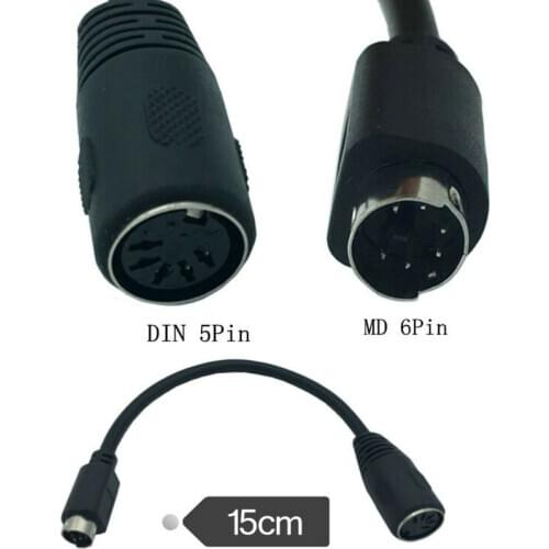 PS2 DIN5 Female to MD6 Male cable 0.15m
