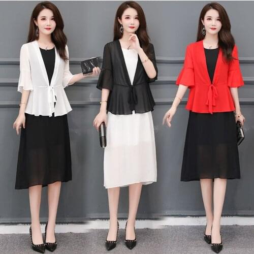 Summer Chiffon Jacket Women Cardigan Sun Protection Blouse Long Sleeve Beach Red Black White Female Fashion Tops Feminino Y947