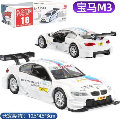 1:42 Scale For TheBMW M3 Diecast Alloy Metal Luxury Collection Racing Car Model Pull Back Toys Vehicle