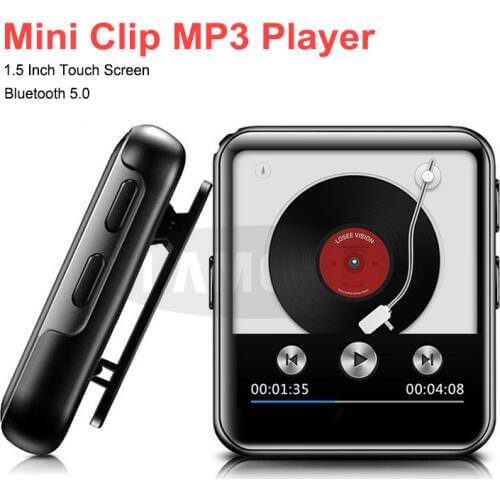 Mini Clip Mp3 Player Portable 1.5 Inch Touch Screen HIFI Bluetooth Mp3 Music Player Support Picture Browsing FM Function